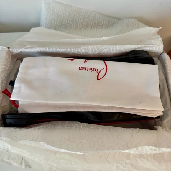Christian Louboutin Hot Chick Patent Leather Slingback Flats - Picture 7 of 7